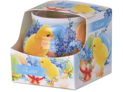 Svíčka sklo dekor vonná 80g Easter blue Svíčka sklo dekor vonná 80g Easter blue - Drogerie Osvěžovače a svíčky Svíčky
